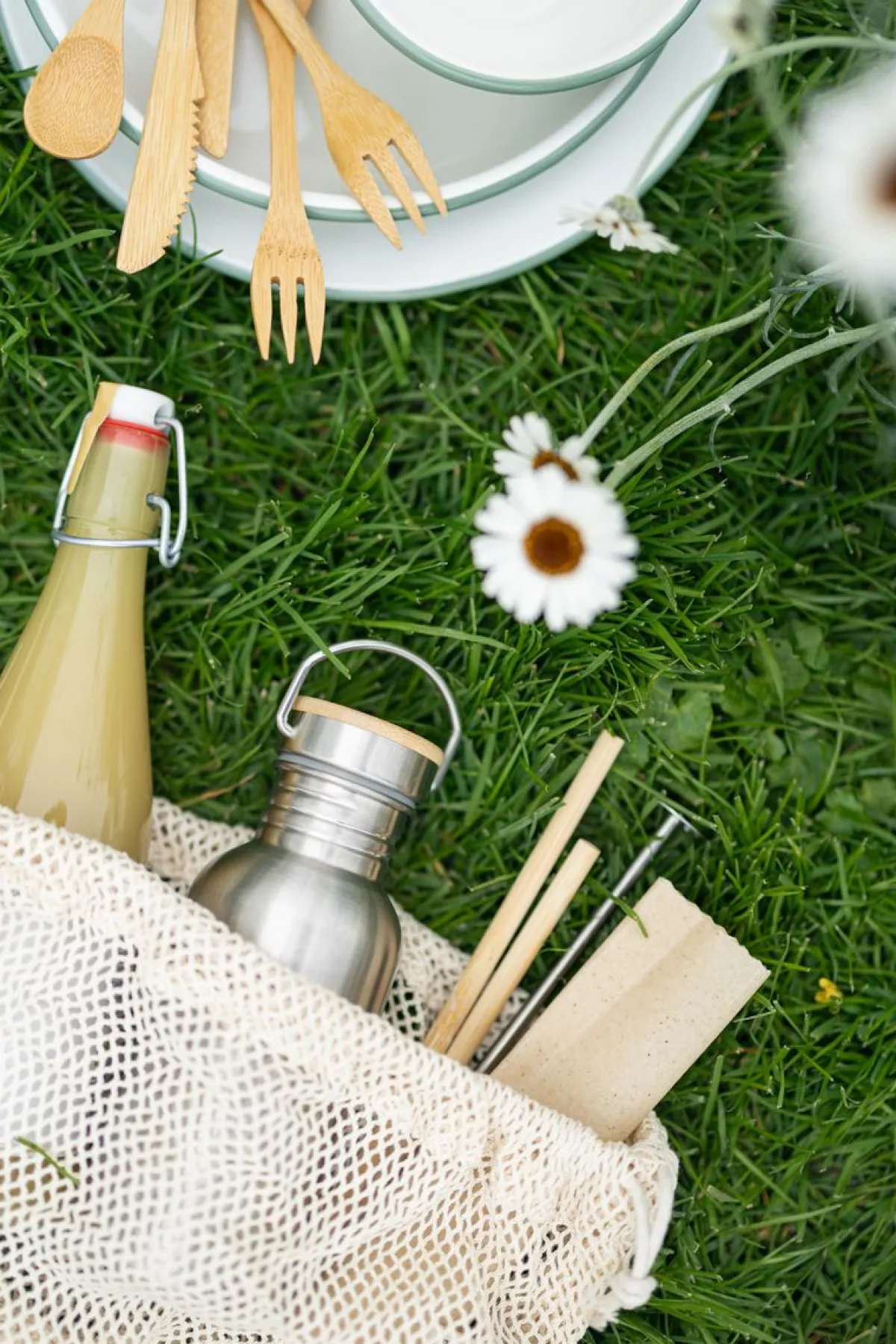 Picknick*DILLE & KAMILLE Waterfles, rvs, 500 ml