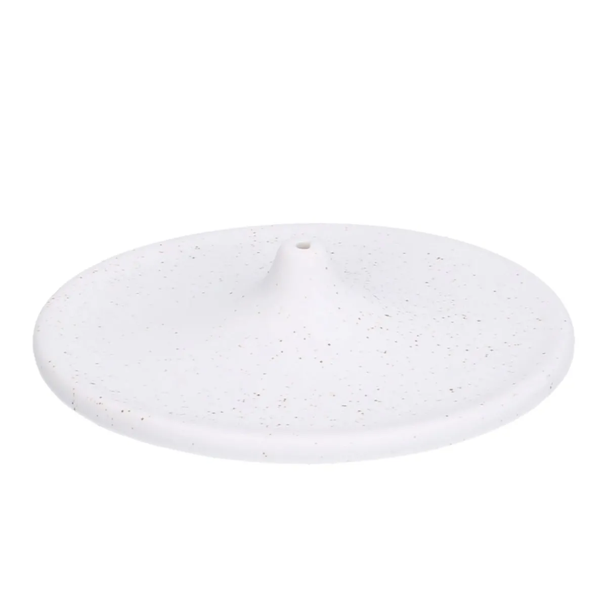 Wierook*DILLE & KAMILLE Wierookhouder, keramiek, wit gespikkeld, Ø 10 cm