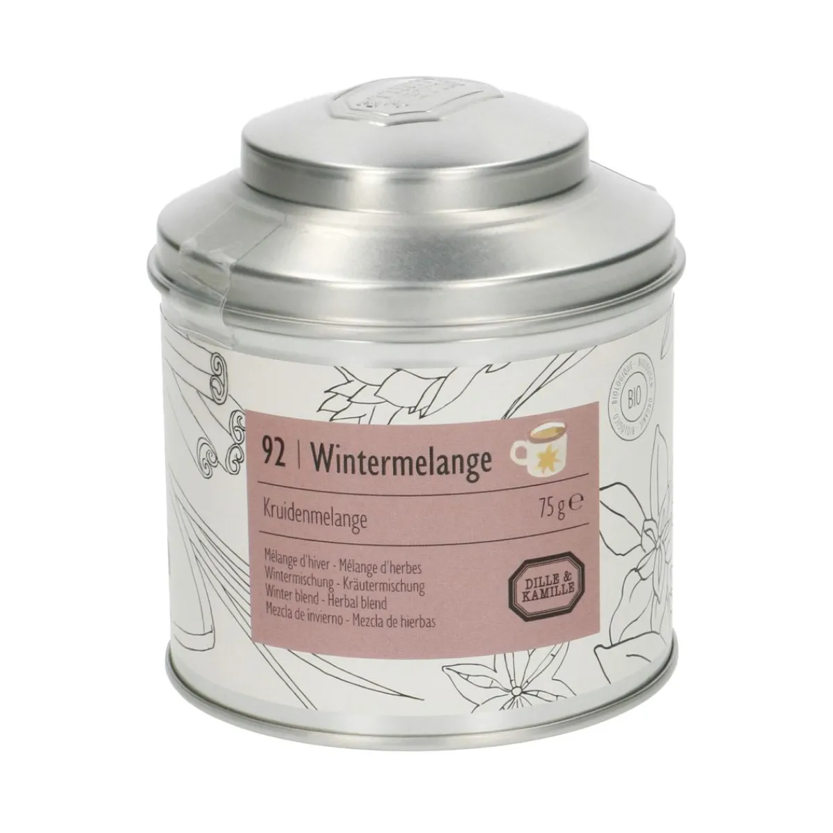 Thee*DILLE & KAMILLE Wintermelange, kruidenmelange, biologisch, blik 75 gram