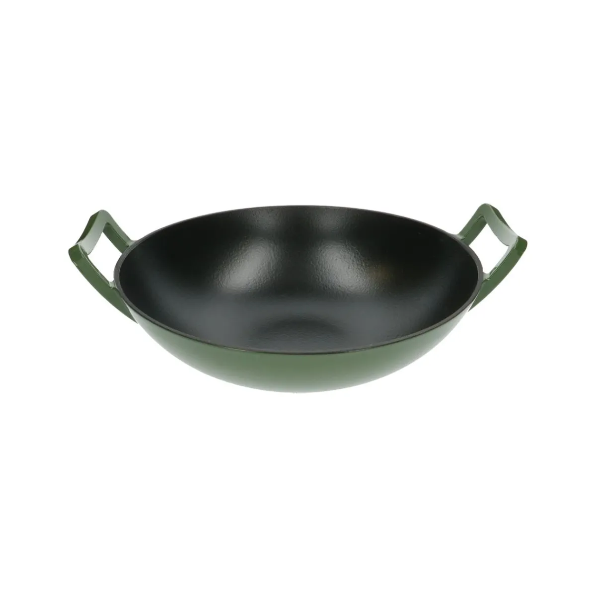 Pannen*DILLE & KAMILLE Wok, gietijzer, groen, Ø 36 cm