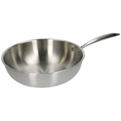 Pannen*DILLE & KAMILLE Wok, 3-laags, rvs, PFAS-vrij, Ø 28 cm