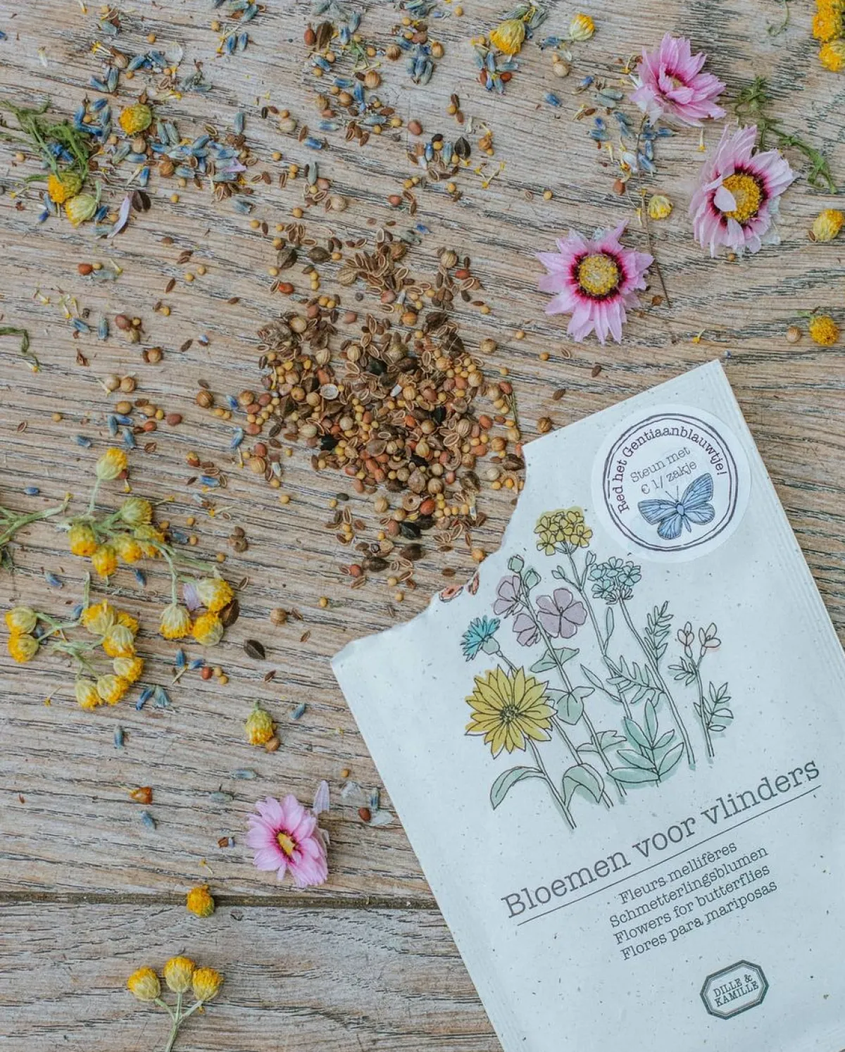 Zaaien*DILLE & KAMILLE Zadenmengsel, biologisch, eetbare bloemen, 5 g