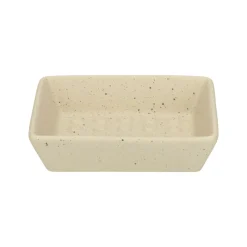 Zeepbakjes|Badkameraccessoires*DILLE & KAMILLE Zeepschaaltje rechthoek, beige spikkel, keramiek