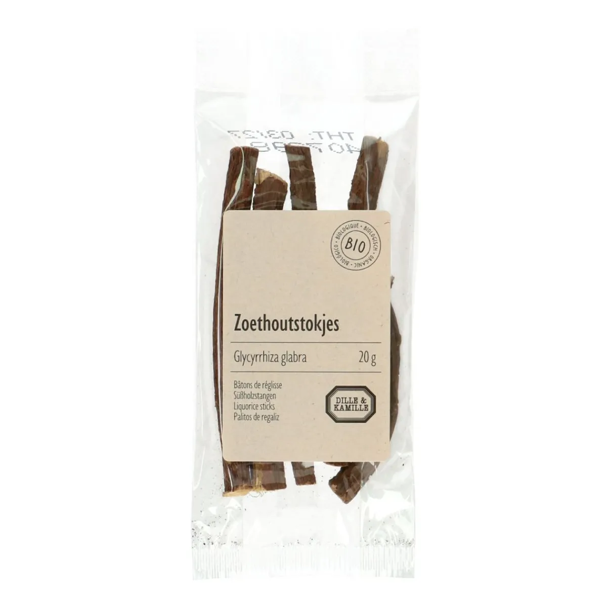 Thee*DILLE & KAMILLE Zoethoutstokjes, biologisch, 20 g